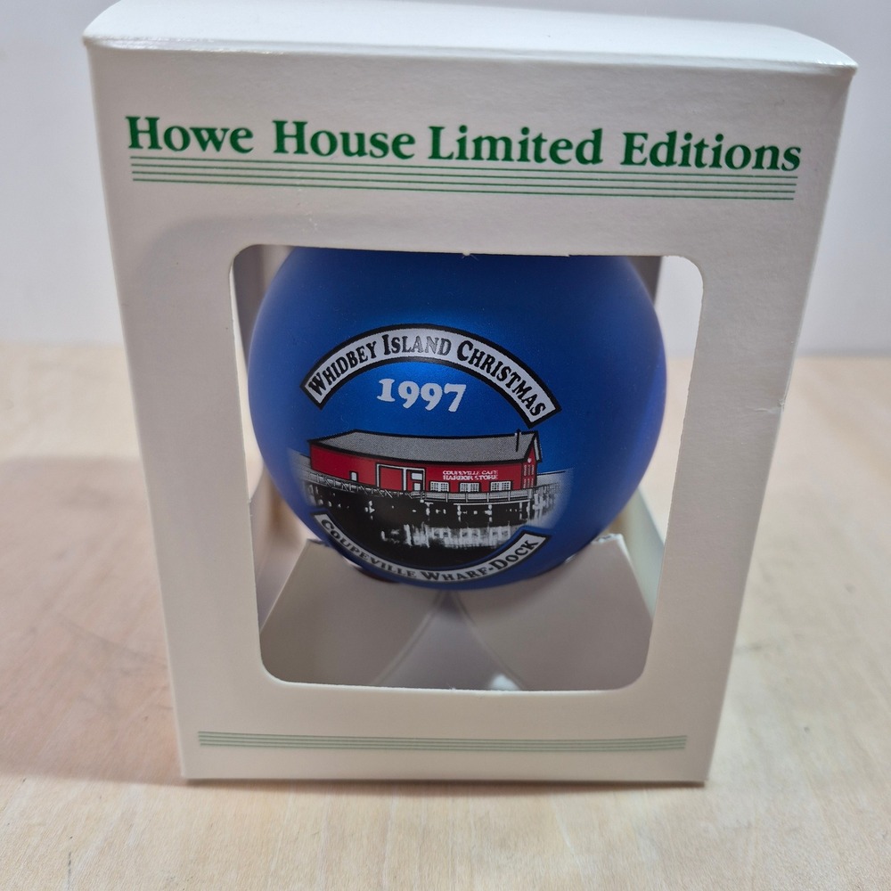 Howe House Whidbey Island Christmas 1997 Coupeville Wharf-Dock Ornament